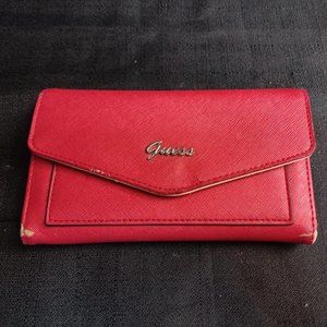 Guess Women’s Leather Wallet  - RED